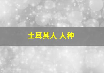 土耳其人 人种